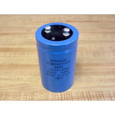 Sprague 36DX34000-40DC Capacitor 36DX3400040DC - Used