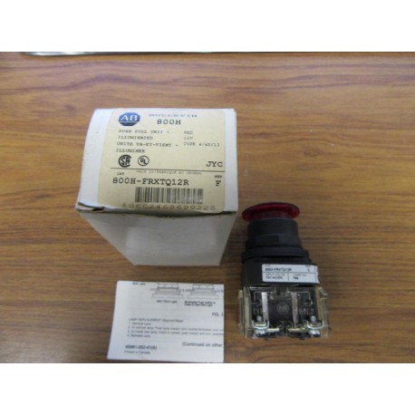 Allen Bradley 800H-FRXTQ12R Push Pull Switch