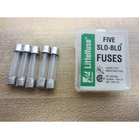 Littelfuse 3AG-12A Fuse Cross Ref 4XH38 313, Wirewound Element (Pack of 5)