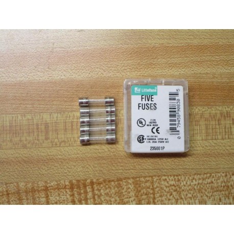 Littelfuse 235001P Fuse Cross Ref 6F097, 235 Fine Wire Element (Pack of 5)