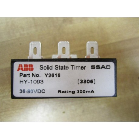 ABB Y2616 Solid State Timer HY-1093 36-80VDC - Used