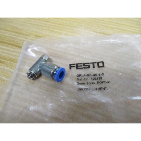 Festo GRLA-M5-QS-6-D Flow Control Valve 193139