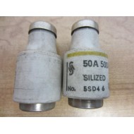 Siemens 5SD4-6 Semi-Conductor Fuses 50 Amp 5SD46 (Pack of 2) - New No Box
