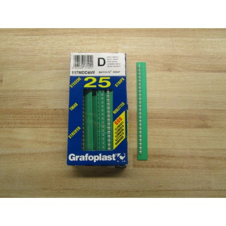 Grafoplast 117MDDBW Label D (Pack of 25)