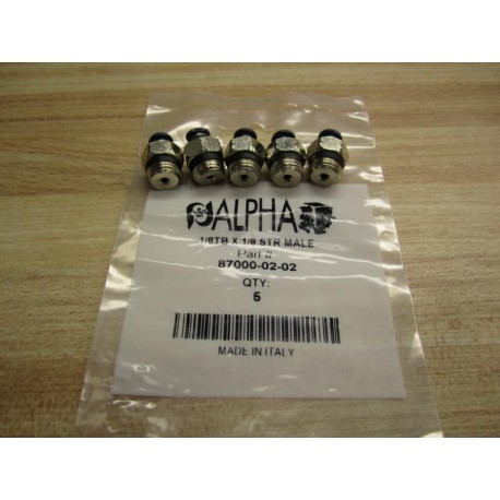 Alpha 87000-02-02 Fitting 870000202 (Pack of 5)