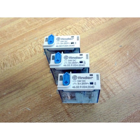 Finder 46.52.9.024.0040 24VDC Relay 465290240040 (Pack of 3) - New No Box