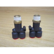 SMC KQU11-36S Male Branch "Y" KQU1136S (Pack of 2) - New No Box