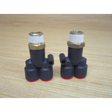 SMC KQU11-36S Male Branch "Y" KQU1136S (Pack of 2) - New No Box