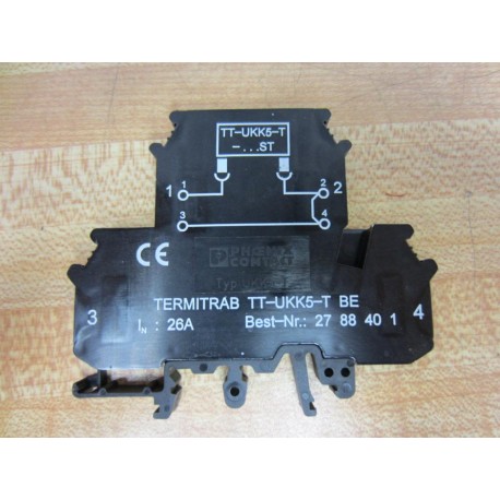 Phoenix Contact TT-UKK5-T-BE TTUKK5TBE Terminal Block - New No Box