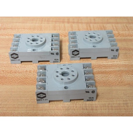 SPC Technology SMS-1-21 Relay Socket SMS121 (Pack of 3) - Used