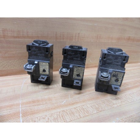 Bulldog Electric 11115 Pushmatic Circuit Breaker 15A (Pack of 3) - Used