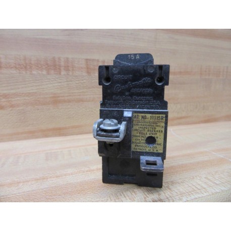 Bulldog Electric 11115R Pushmatic Circuit Breaker 15A - Used