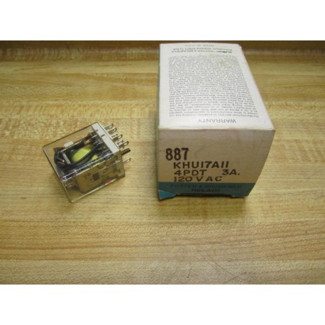 Potter & Brumfield KHU-17A11-120 VAC Relay KHU17A11120 VAC