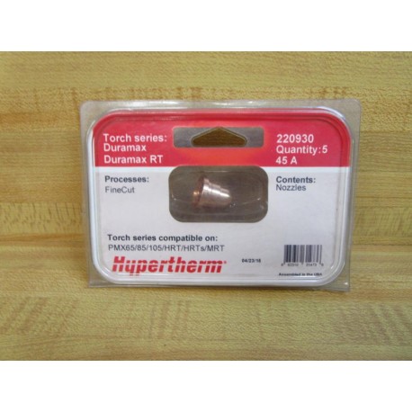 Hypertherm 220930 Fine Cut Nozzle (Pack of 5)