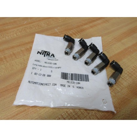 Nitra MEL532-18N Long Male Elbow MEL53218N (Pack of 5)