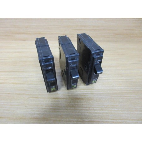 Square D QO-115 15A Circuit Breaker QO115 (Pack of 3) - New No Box