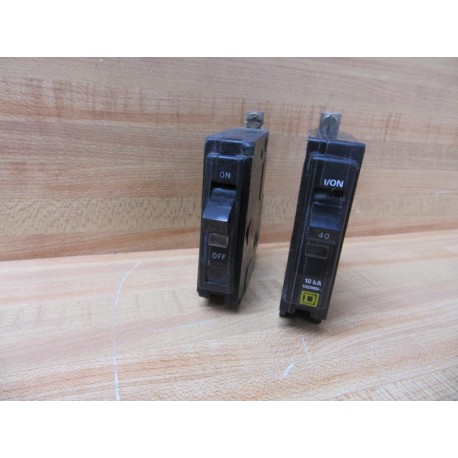 Square D QOB-140 Circuit Breaker (Pack of 2) - Used