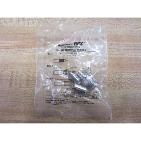 Amphenol 31-71000-RFX Connector 3171000RFX (Pack of 10)