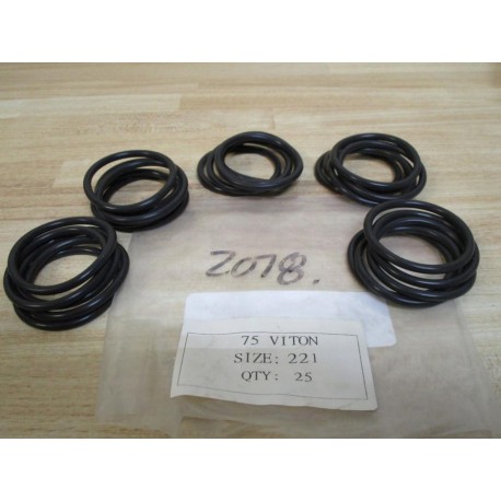 Viton 75 O-Ring Size 221 2078 (Pack of 25)