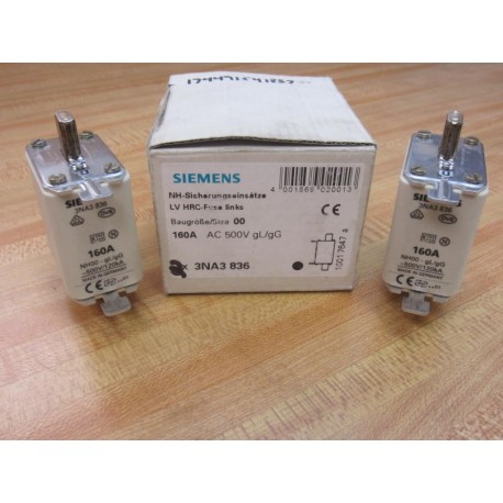 Siemens 3NA3 836 LV HRC-Fuse Link 3NA3836 (Pack of 2)