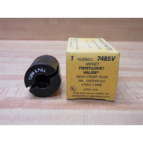 Hubbell HBL7485V Twist-Lock Plug 7485V