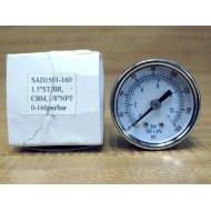 UCI SAD1501-160 1.5" Pressure Gauge SAD1501160