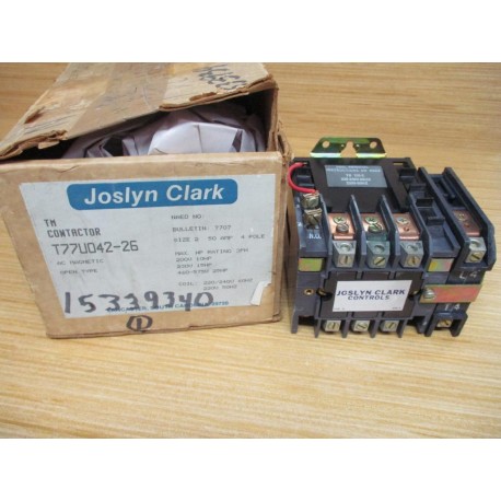Joslyn Clark T77U042-26 TM Contactor T77U04226 Chipped Corner