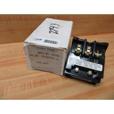 Joslyn Clark 5009A3001-11 Size 00 Contactor 85345