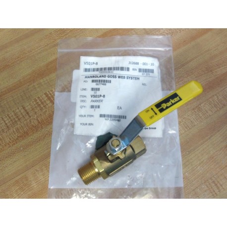 Parker V501P-8 12" Ball Valve V501P8 - New No Box