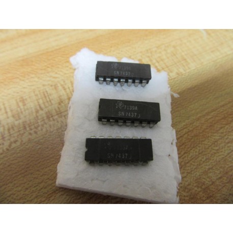 Texas Instruments SN7437J Integrated Circuit (Pack of 3) - New No Box