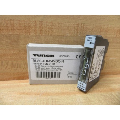 Turck BL20-4DI-24VDC-N Electronic Module 6827013