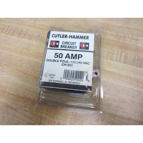 Cutler Hammer CH250 Circuit Breaker 50 Amp 2 Pole