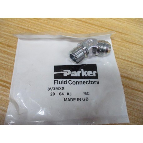 Parker 8V3MXS 37° Flare, Tube x BSPT 45° Elbow