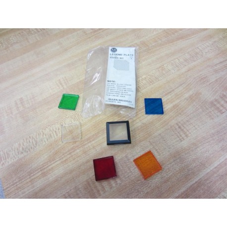 Allen Bradley 800MS-WC Plate Red Blue Orange Green Clear (Pack of 3)