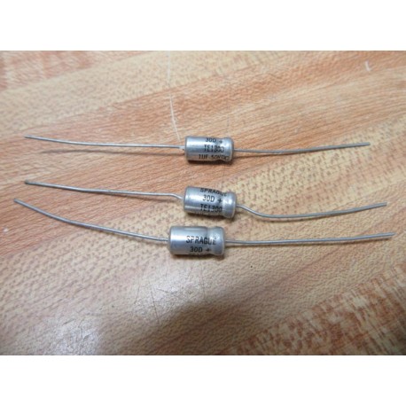 Sprague TE1300 Capacitor 1µF 50VDC (Pack of 3) - New No Box