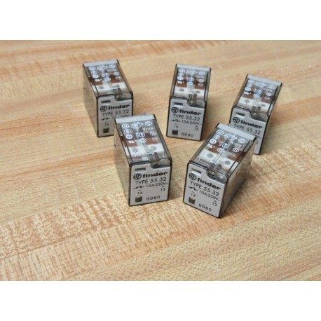 Finder 55.32 Relay 5532 (Pack of 5) - New No Box