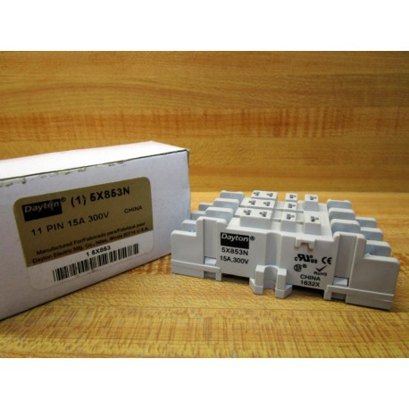 Dayton 5X853N Relay Socket