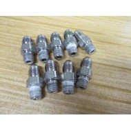 Parker 4F3MXS 37°Flare, Tube x BSPT Fitting (Pack of 9) - Used