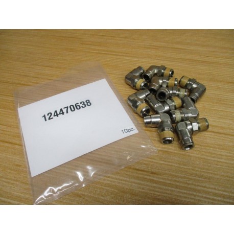 Norgren 124470638 Push-To-Connect Tube x NPT Elbow (Pack of 10)
