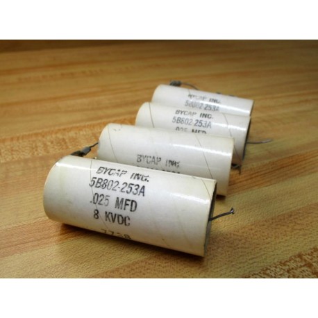 BYCAP 5B802-253A Capacitor 025MFD 8K VDC (Pack of 4) - Used