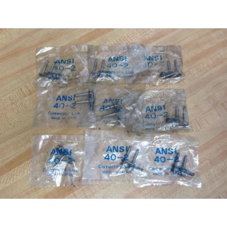 Ansi 40-2 Chain Link Ansi402 2-Strand Connecting Link (Pack of 9)