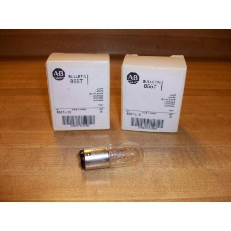 Allen Bradley 855T-L10 Miniature Lamp 855TL10 (Pack of 2)