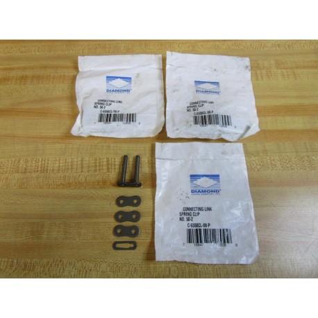 Diamond Chain C-6550CL-08-P Connecting Link 50-2 (Pack of 3)