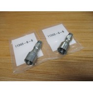 Parker 11343-6-6 Crimp Style Hose Fitting 1134366 (Pack of 2)