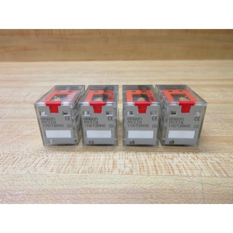 Omron MY2IN-110120VAC Relay MY2IN110120VAC (Pack of 4) - New No Box