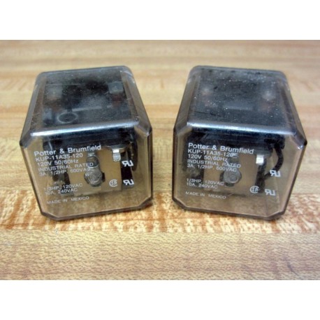 Potter & Brumfield KUP-11A35-120 Relay KUP11A35120 (Pack of 2) - Used