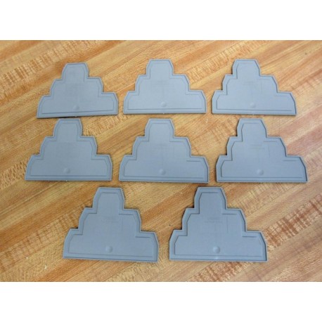 Phoenix Contact D-UT 2.5-3L Gray Terminal Block End Cover DUT253L (Pack of 8) - New No Box