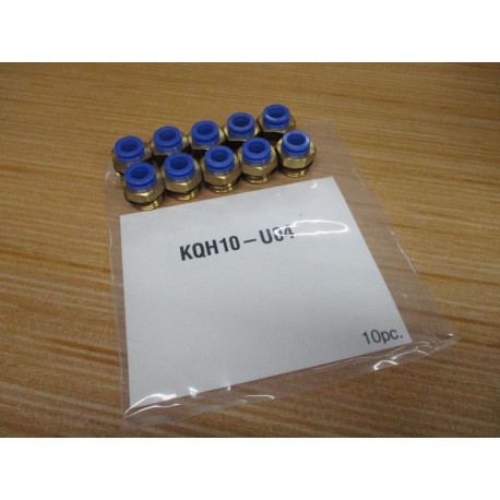 SMC KQH10-U04 Male Tube Union KQH10U04 (Pack of 10)