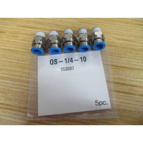 Festo QS-14-10 Male Connector 153007 (Pack of 5)