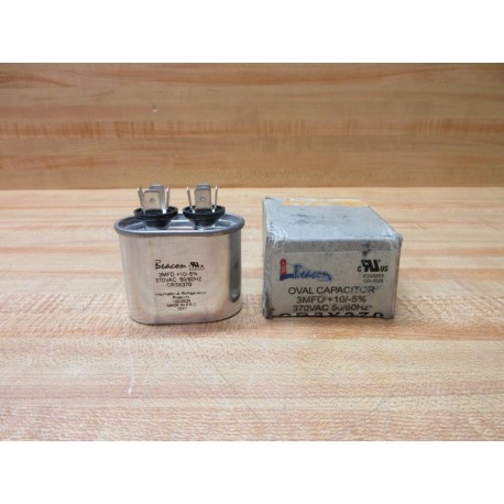 Beacon CR3X370 Oval Capacitor 3MFD 370VAC